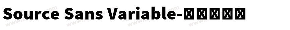 Source Sans Variable字体转换